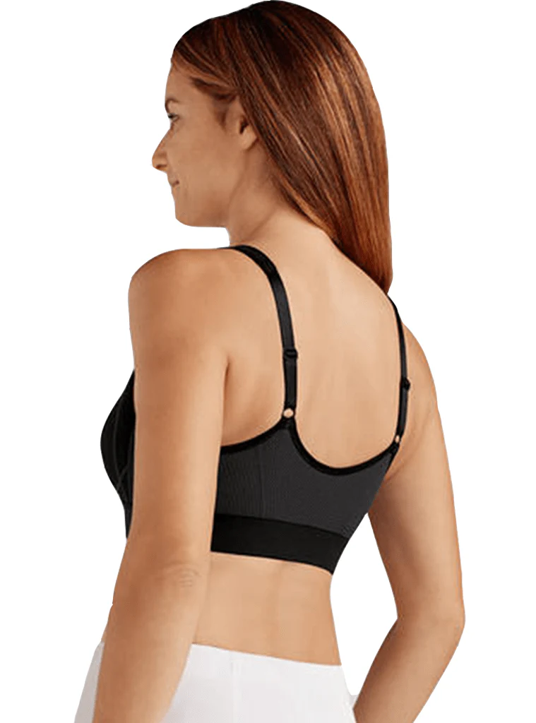 Amoena Ester Front Fastening Soft Bra - Black / Grey - Image 2