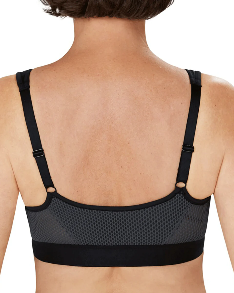 Amoena Ester Front Fastening Soft Bra - Black / Grey - Image 3
