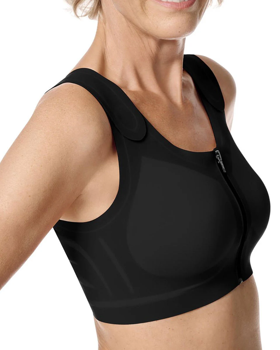 Amoena Lymph Flow Wire Free Front Closure Bra - Black - Image 3