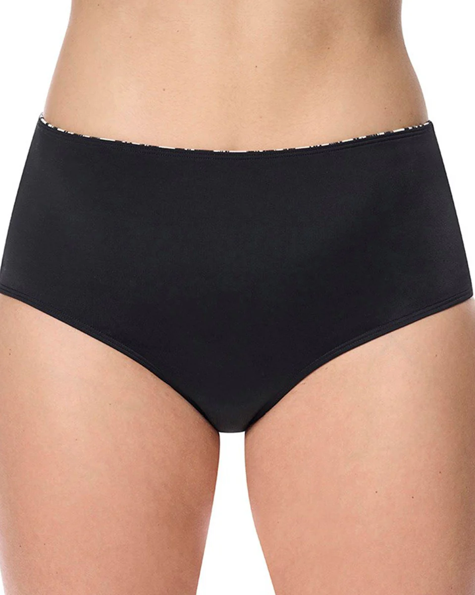 Amoena Salta High-Waist Bikini Bottoms - Black / Off-white - Image 4