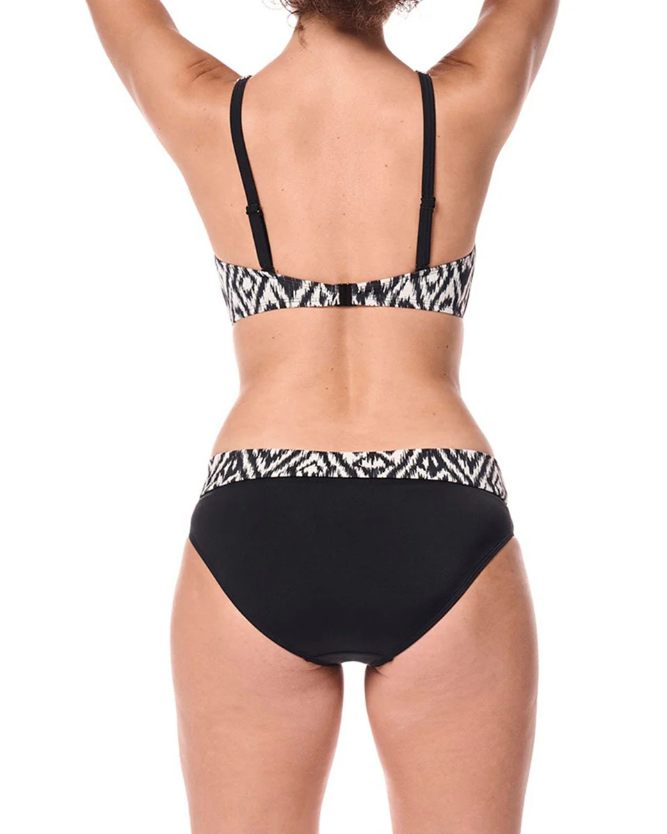 Amoena Salta Soft-Bra Bikini Top - Black / Off-white - Image 5