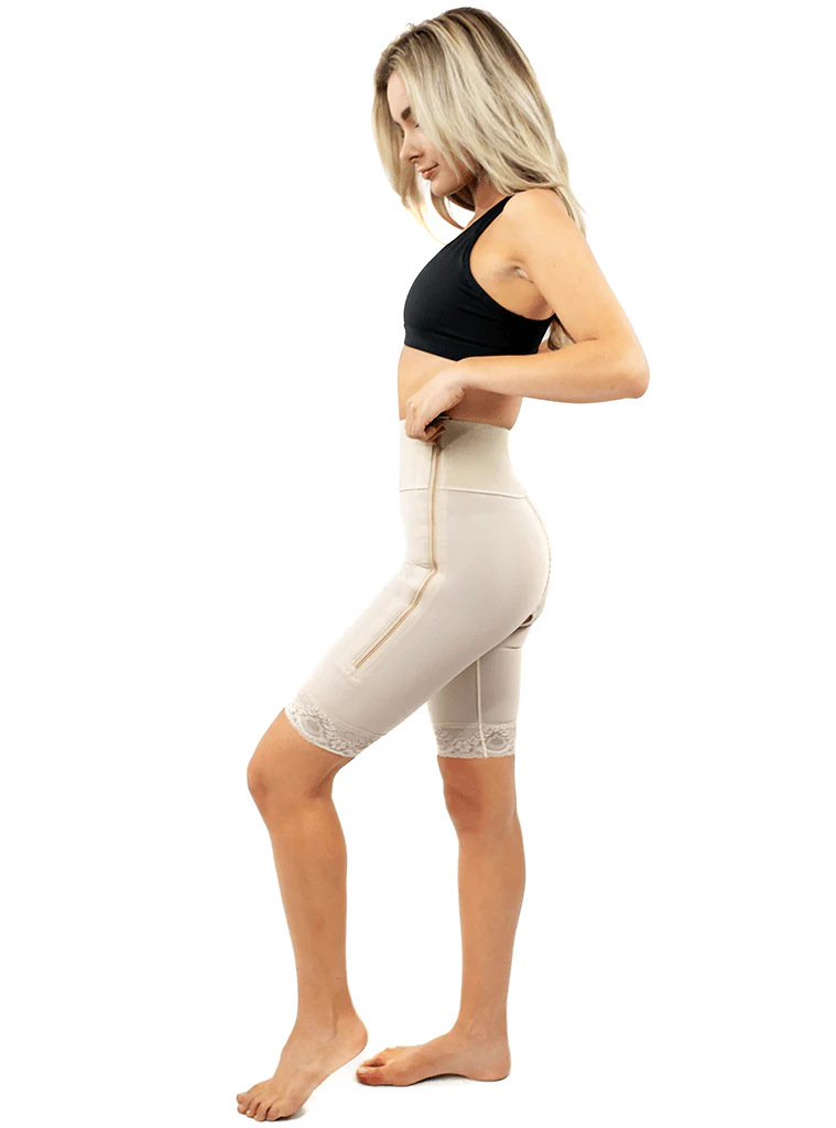 ContourMD Mid Thigh Girdle 4"in Waist Slit Crotch - Style 4 - Image 6