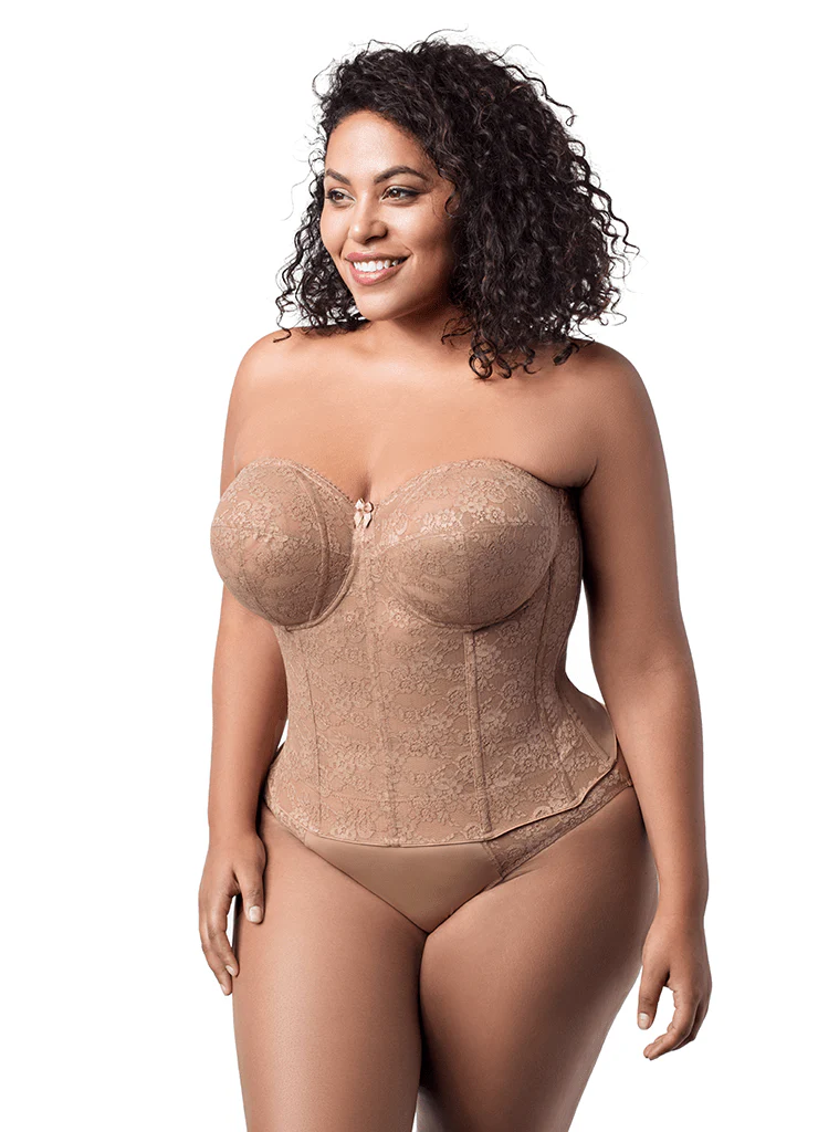Elila Lace Strapless Longline - Image 8