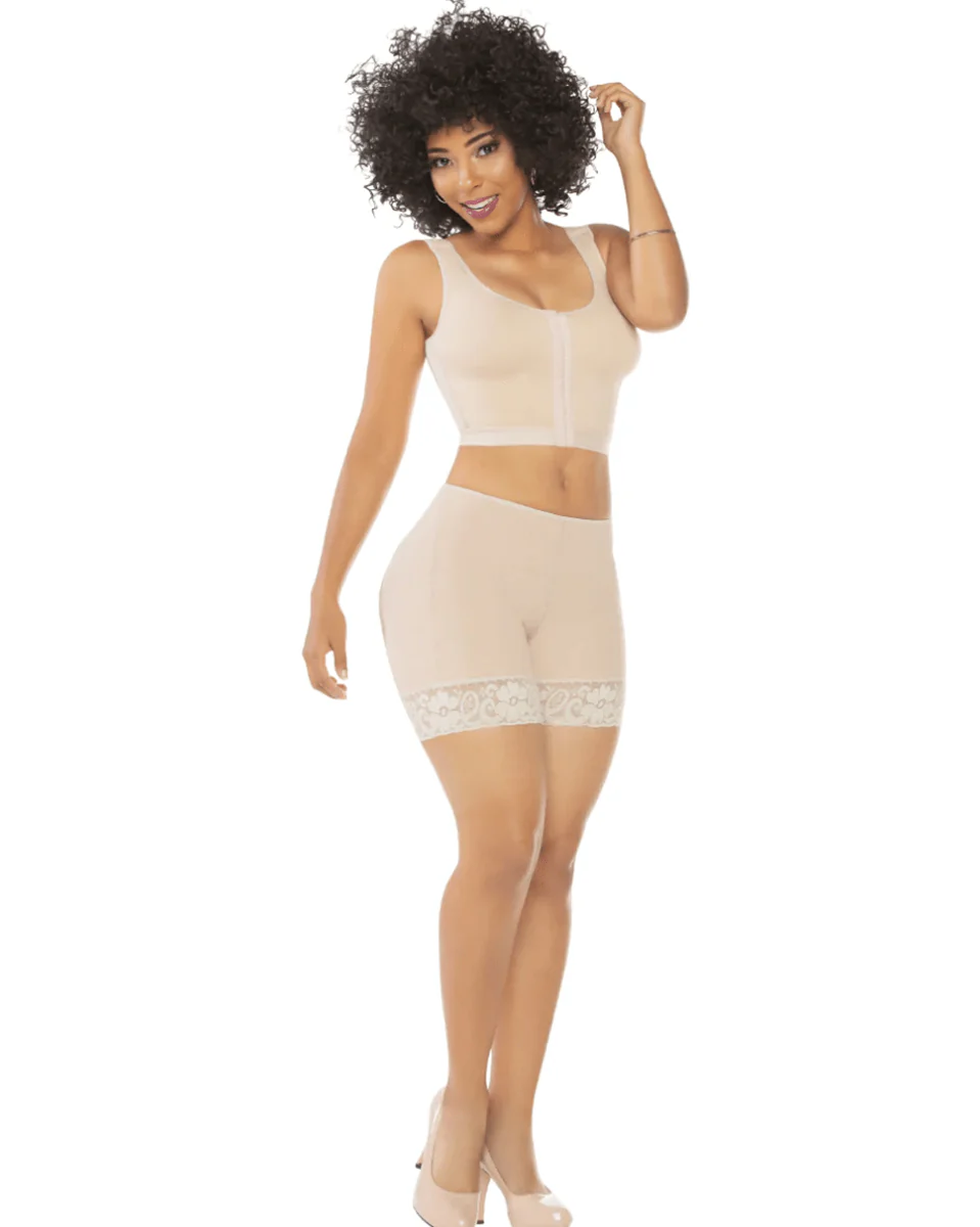 Equilibrium Post Op Shapewear Full Coverage Bra - Beige - Image 3