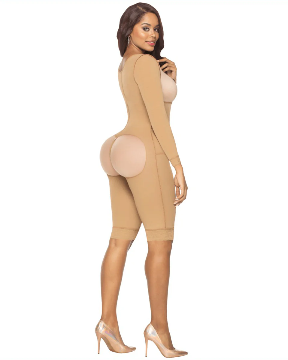 Equilibrium Post Op Shapewear With Sleeves And Bra Bodysuit - Image 3
