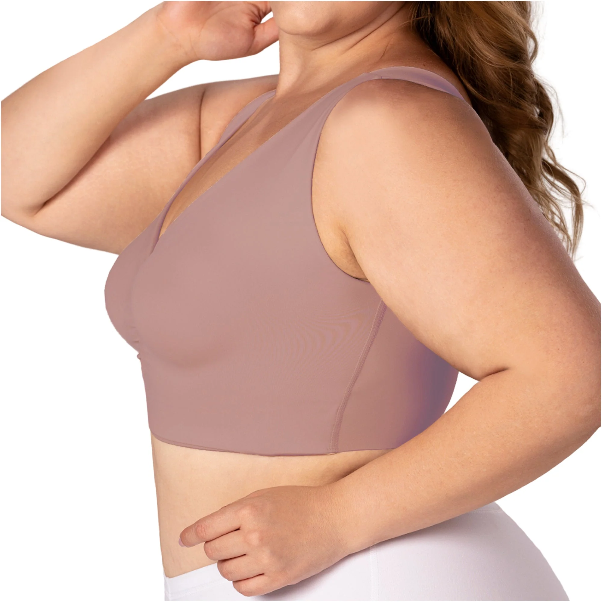 Fajas M & D V-Neck Lift Top Seamless Pre-Molded Bra - Image 15