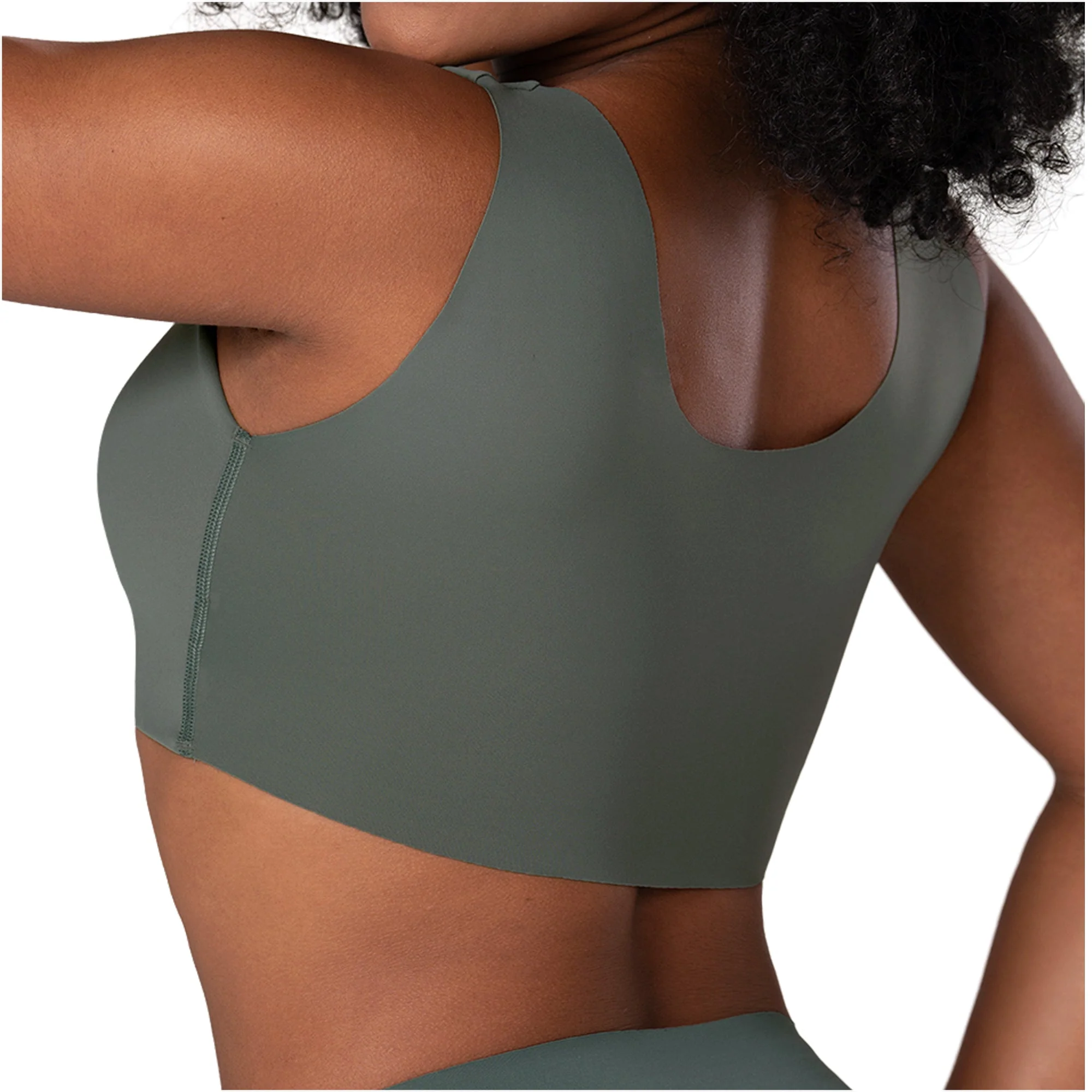 Fajas M & D V-Neck Lift Top Seamless Pre-Molded Bra - Image 7