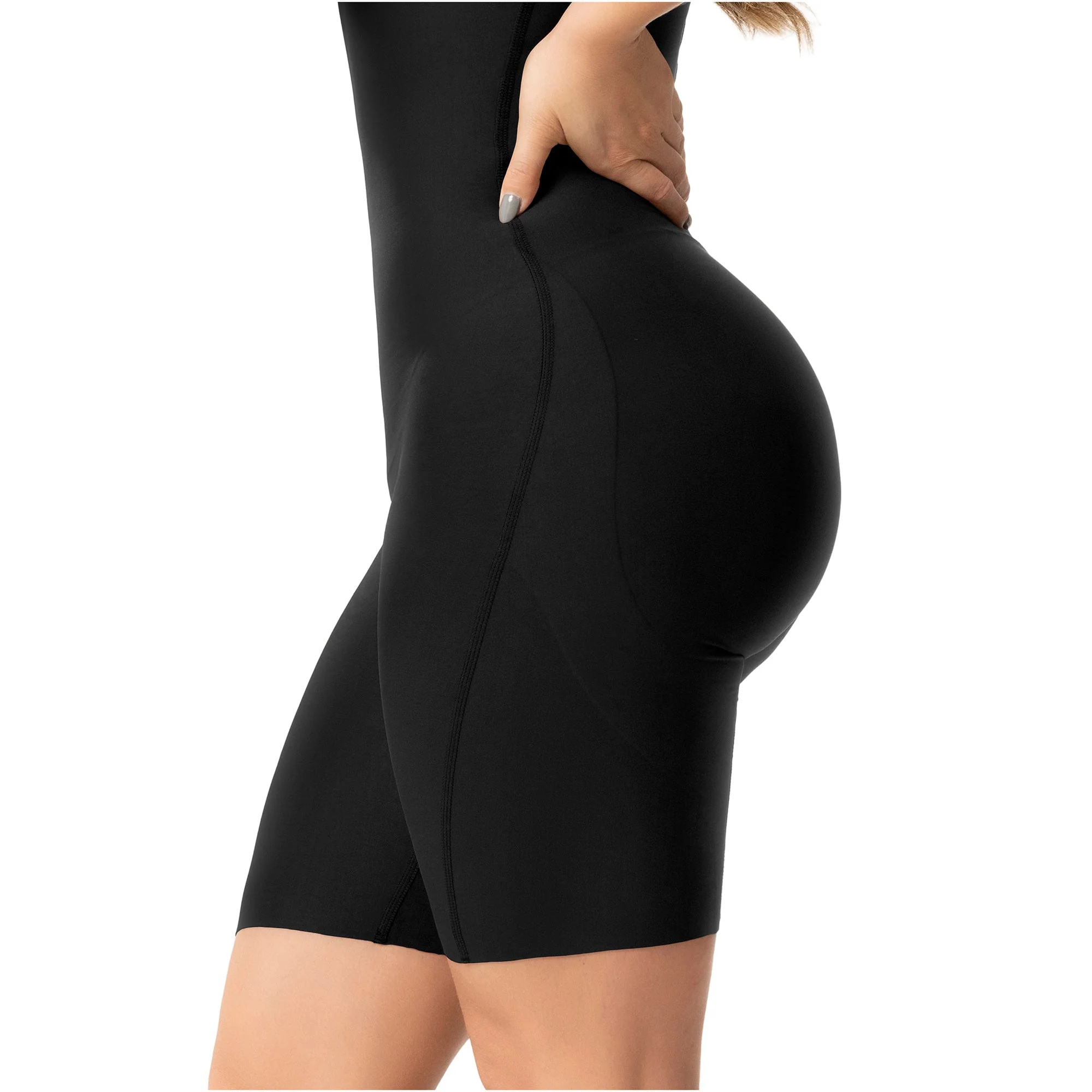 Fajas Salome Mid-Thigh Bodysuit Seamless Tummy Control & Pre-Molded Butt Lift - Image 4
