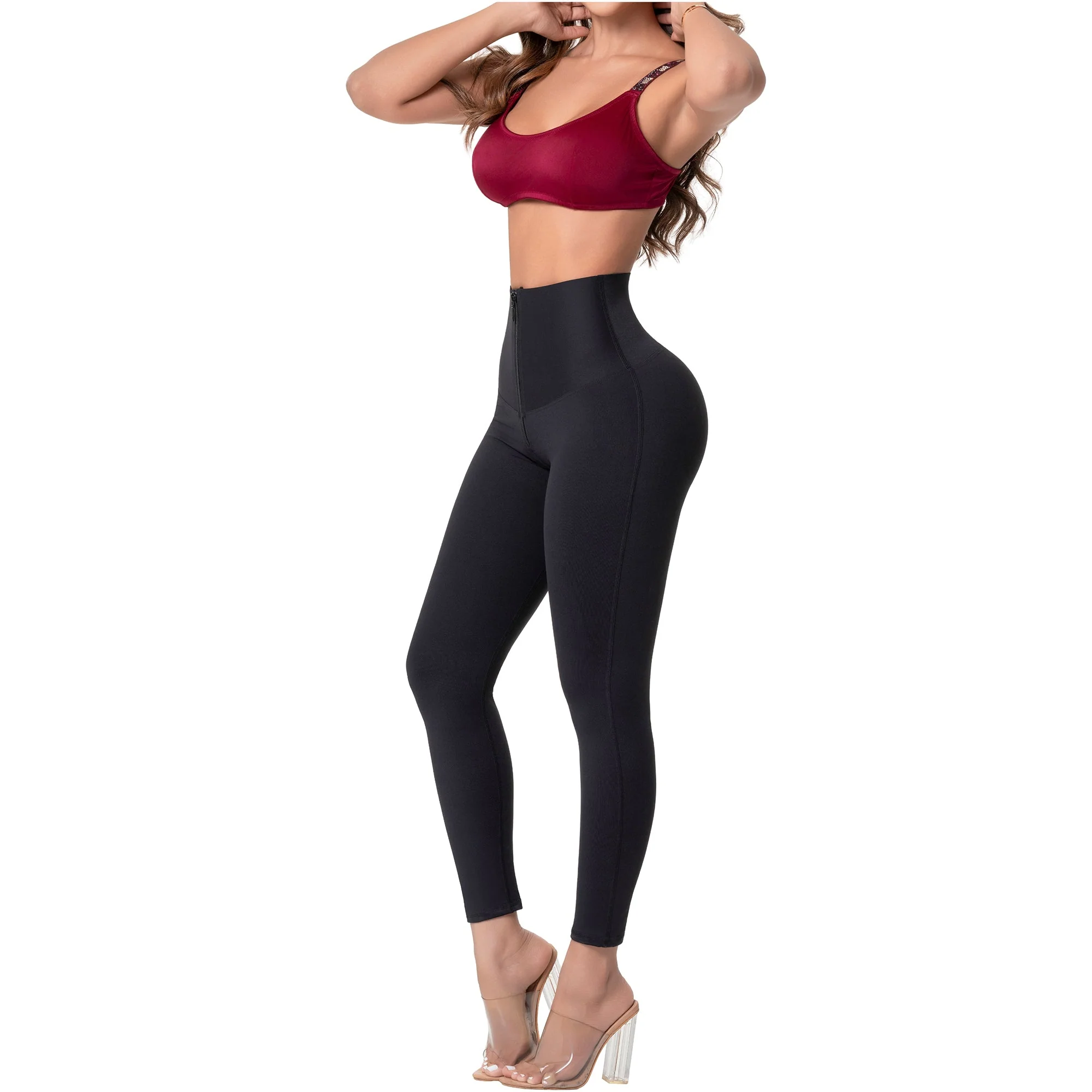 Fajas Salome High-Waist Control Leggings with Front Zipper Butt-Lift & Tummy Control - Image 3