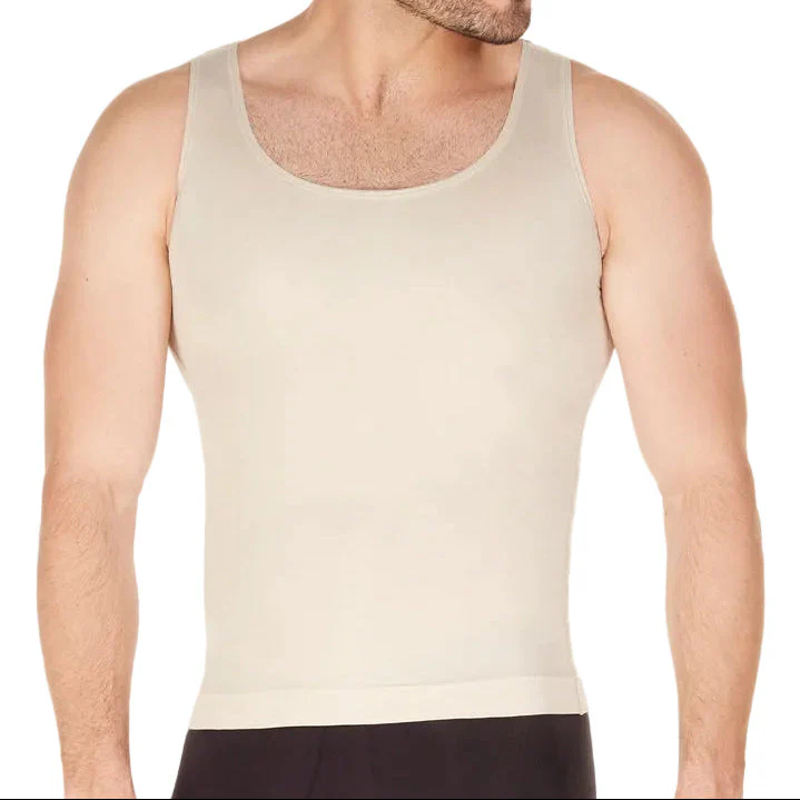 Fajas Salome Men’s Seamless Compression Undershirt Abdominal Control Tank - Image 3