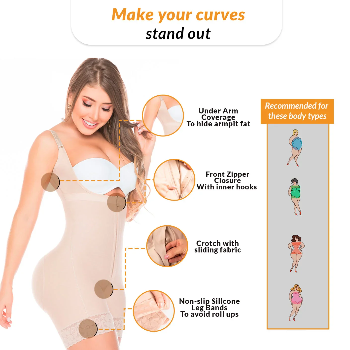 Fajas Salome Open Bust Tummy Control Butt Lifter Shapewear Daily Use & Postpartum Body Shaper for Women Powernet - Image 10