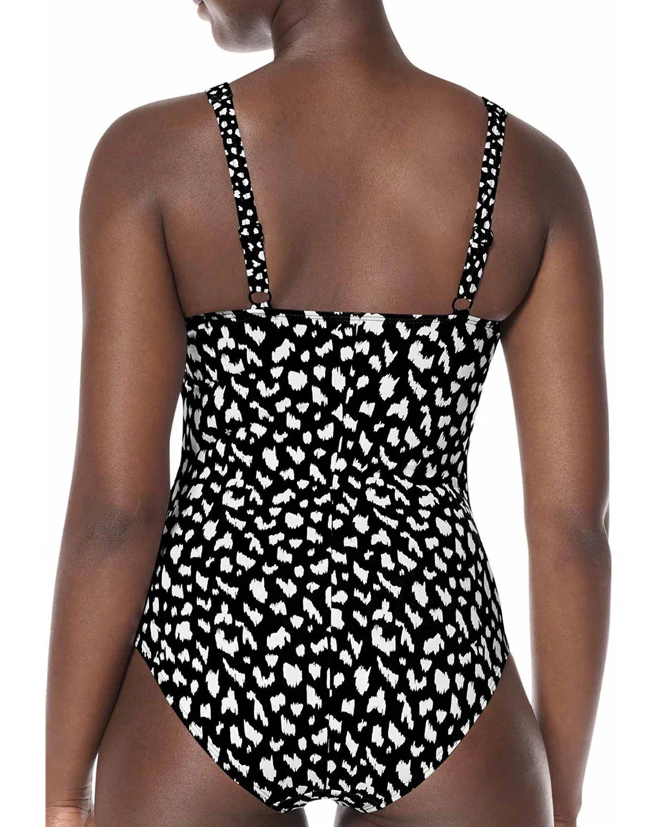 Final Sale Clearance Amoena Manila High Neck One-Piece Swimsuit - Black - Image 2
