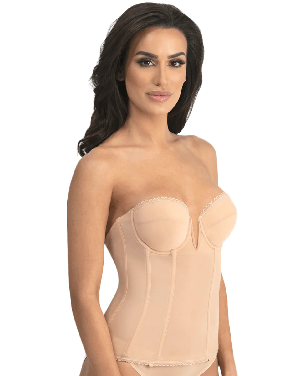 Final Sale Clearance Dominique Vivienne V Wire Longline Strapless Bra - Image 4