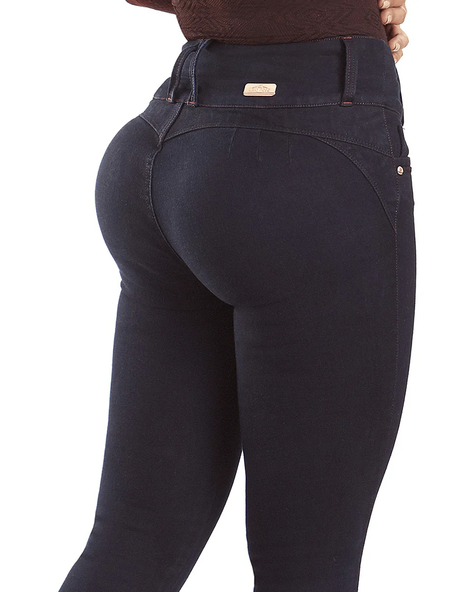 Laty Rose Colombian Butt Lifter Skinny Jeans - Dark - Image 4