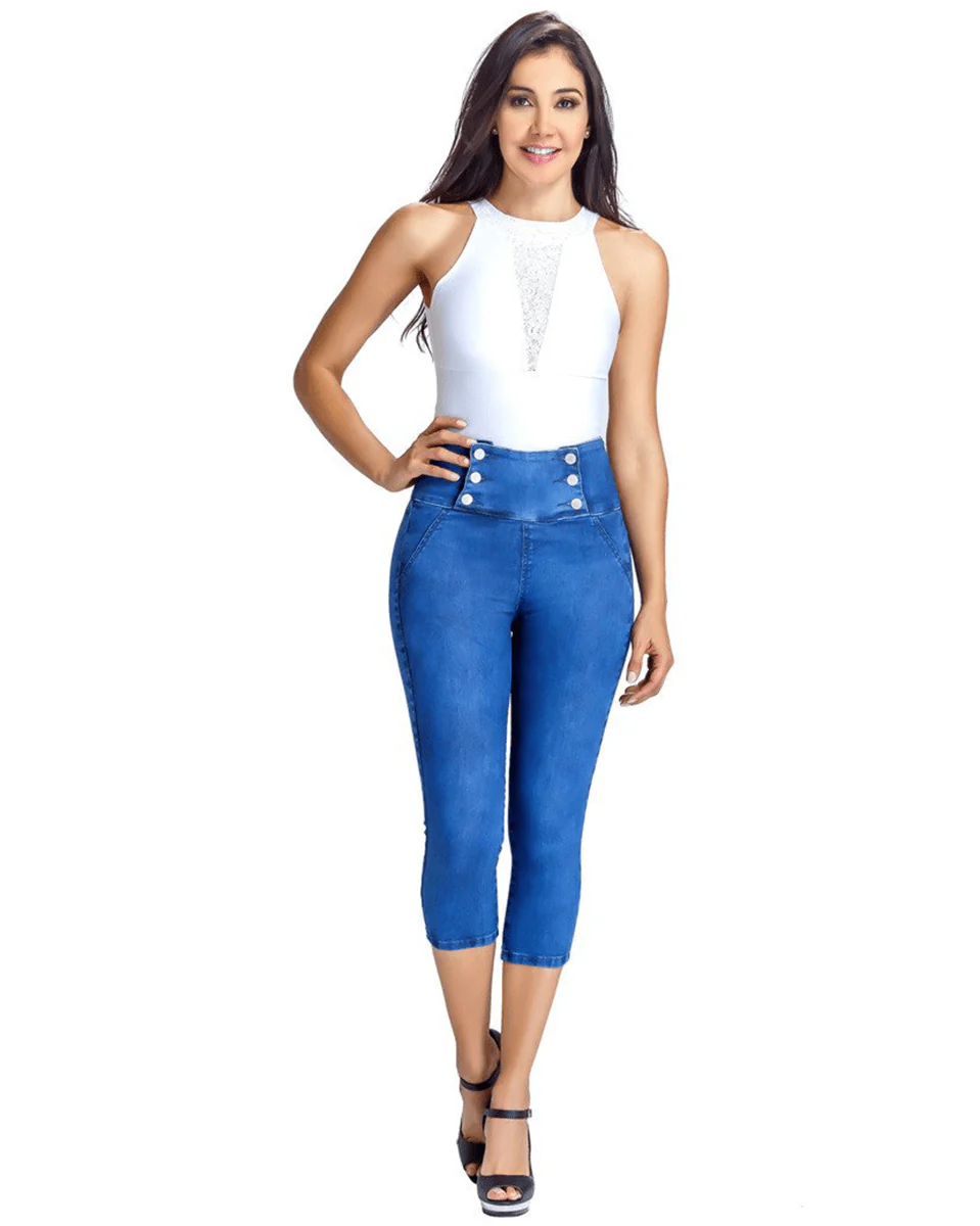 Lowla Capri Colombian Jeans with Internal Girdle Lift - Image 8
