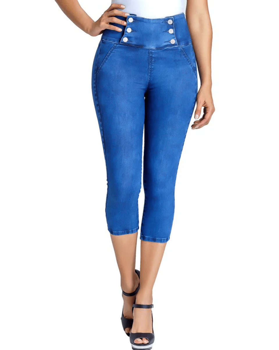 Lowla Capri Colombian Jeans with Internal Girdle Lift - Image 9