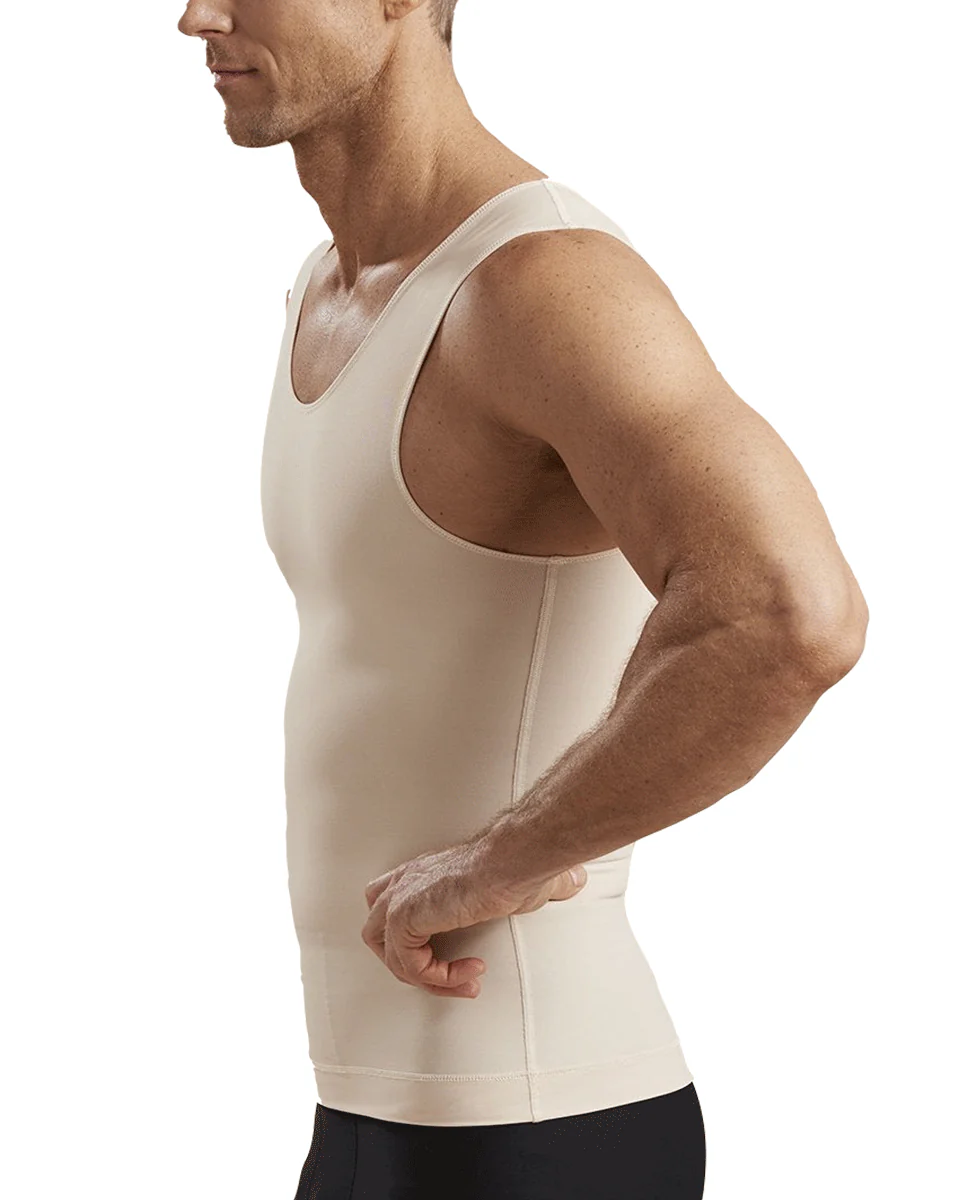 Marena Sleeveless Tank Top - Black/Beige - Image 4