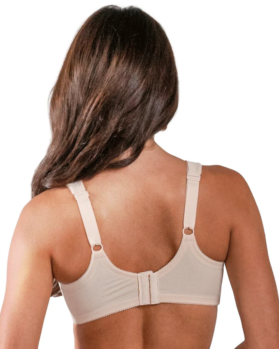Rago Brand Printed Full Figure Support Underwire Bra - Fawn - Image 2