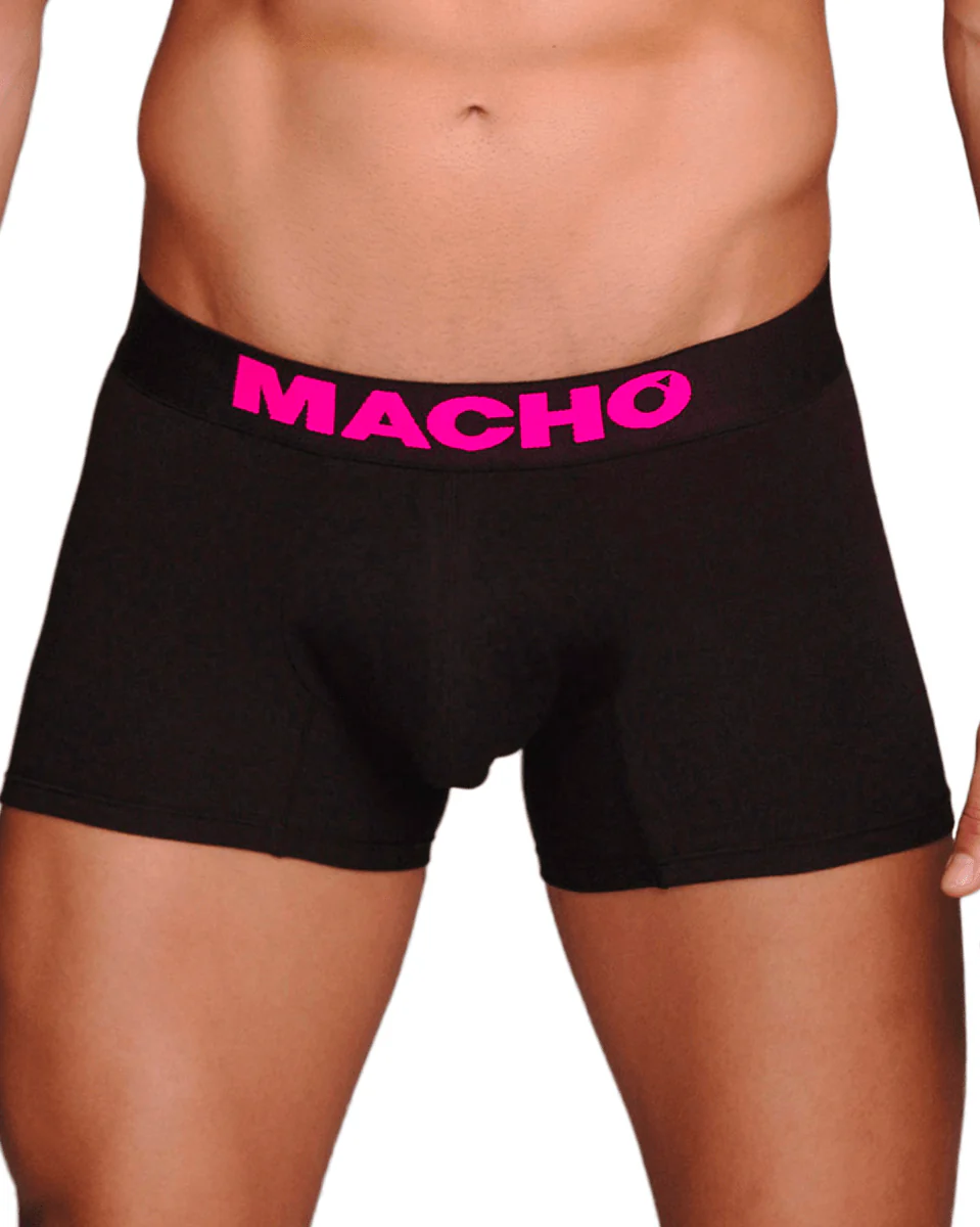 Siluet MACHO Men's Sport Medium Boxer - Black / White - Image 4