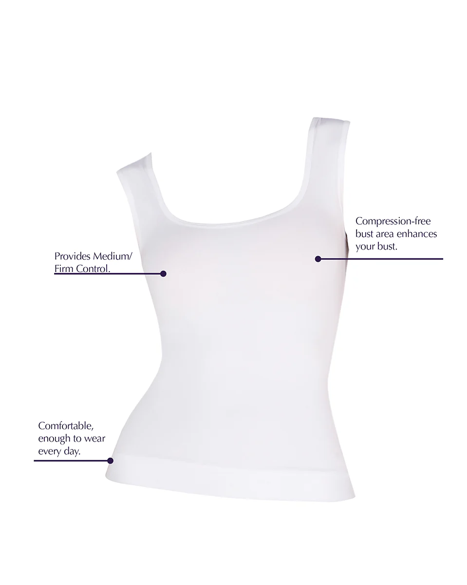 Siluet Seamless Shaper Tank - Blanco / Nova Piel - Image 4