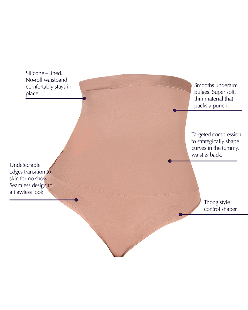 Siluet Silicone-Lined High-Waisted Shaper Thong Style - Image 4