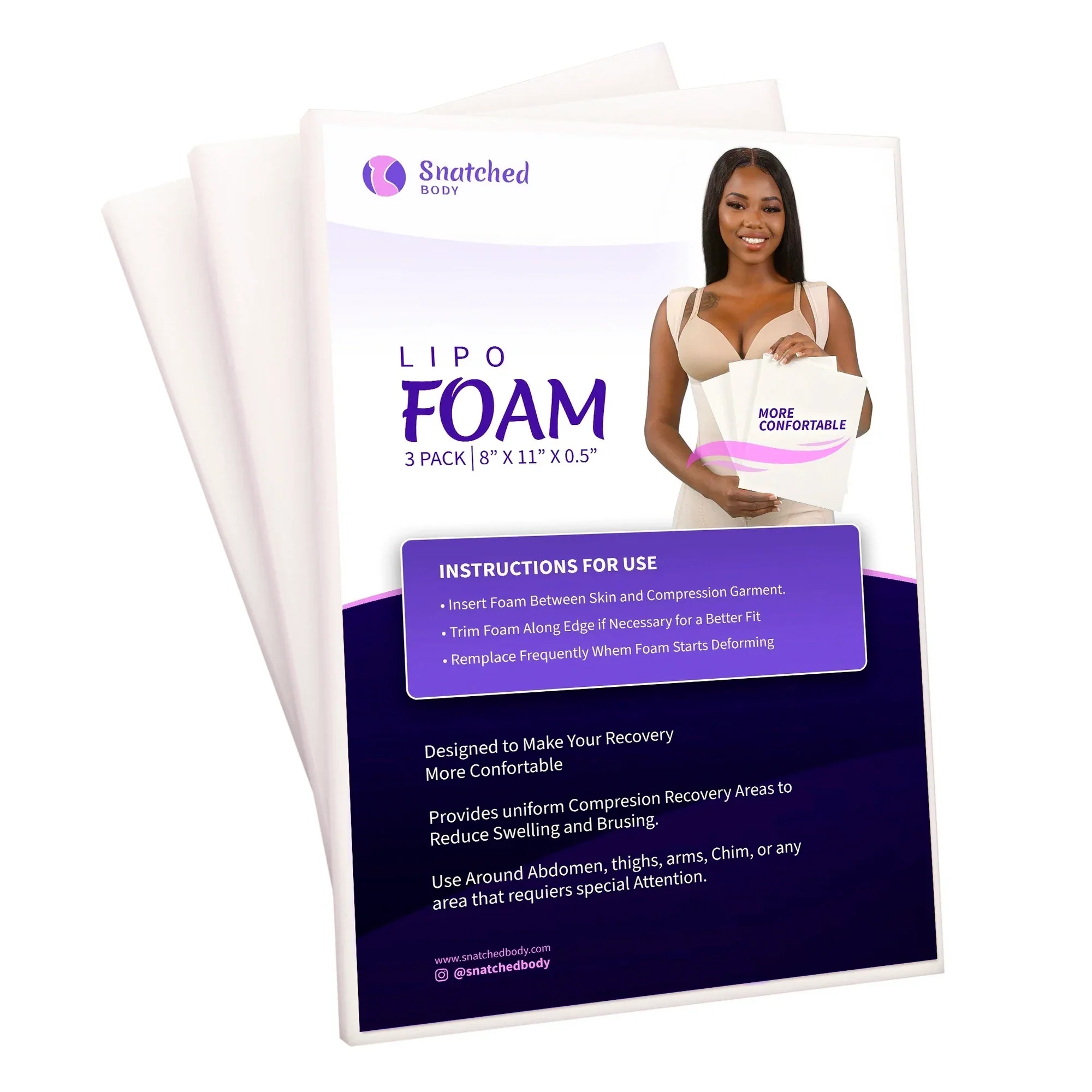 Snatched Body Accessories 3-Pack Lipo Foam Boards - Image 3