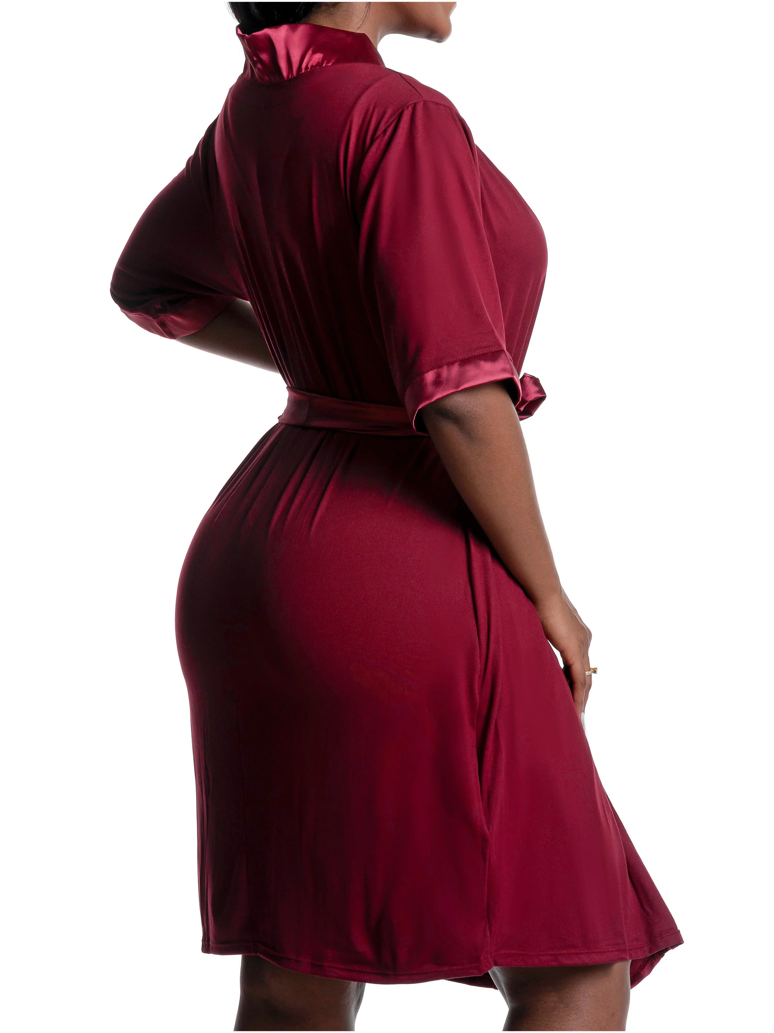 Snatched Body Accessories Post Surgery Recovery Night Gown Robe with Drain Pockets | ¾ Sleeves - Image 17