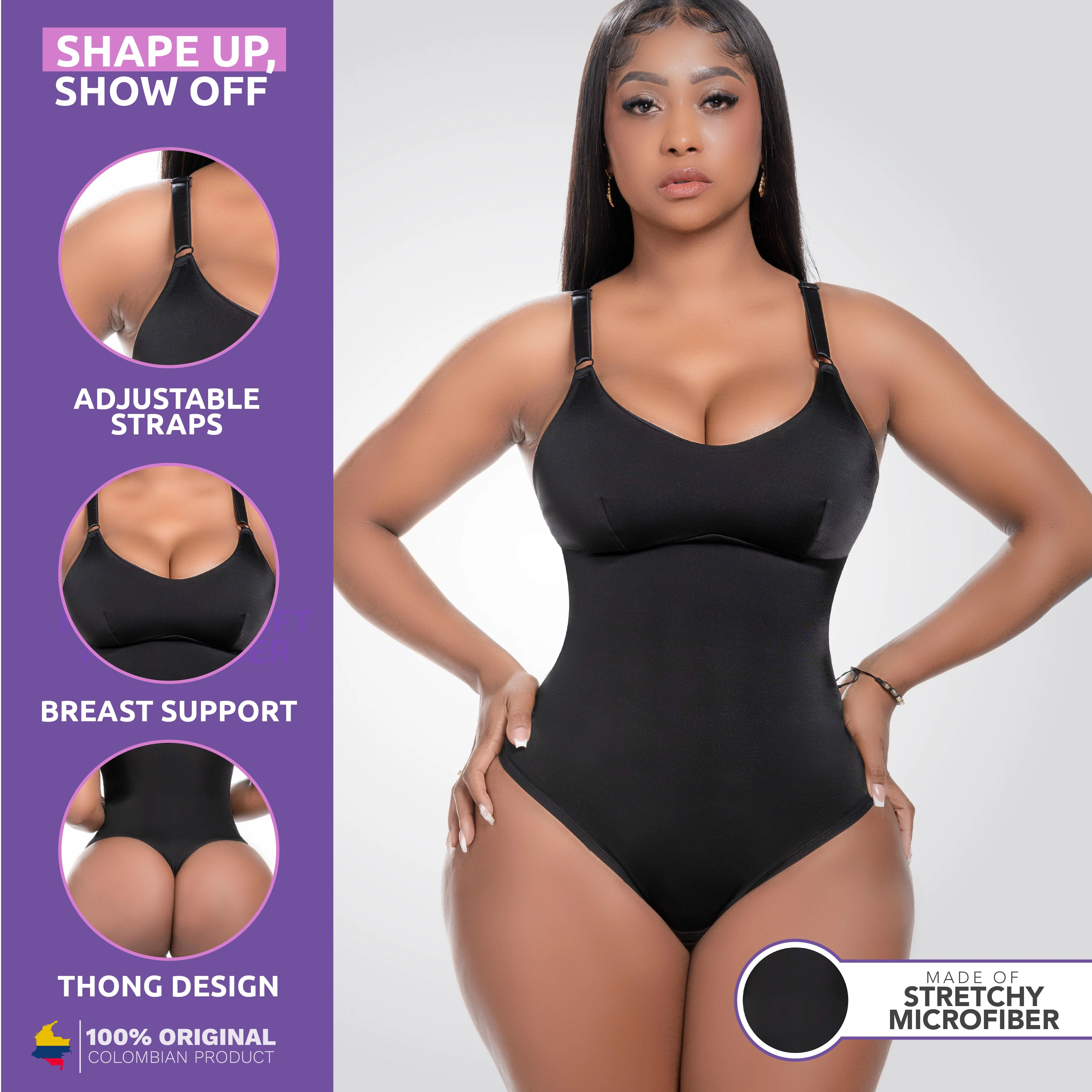 Snatched Body Bodysuit Tummy Control Thong Shapewear for Women - Image 8