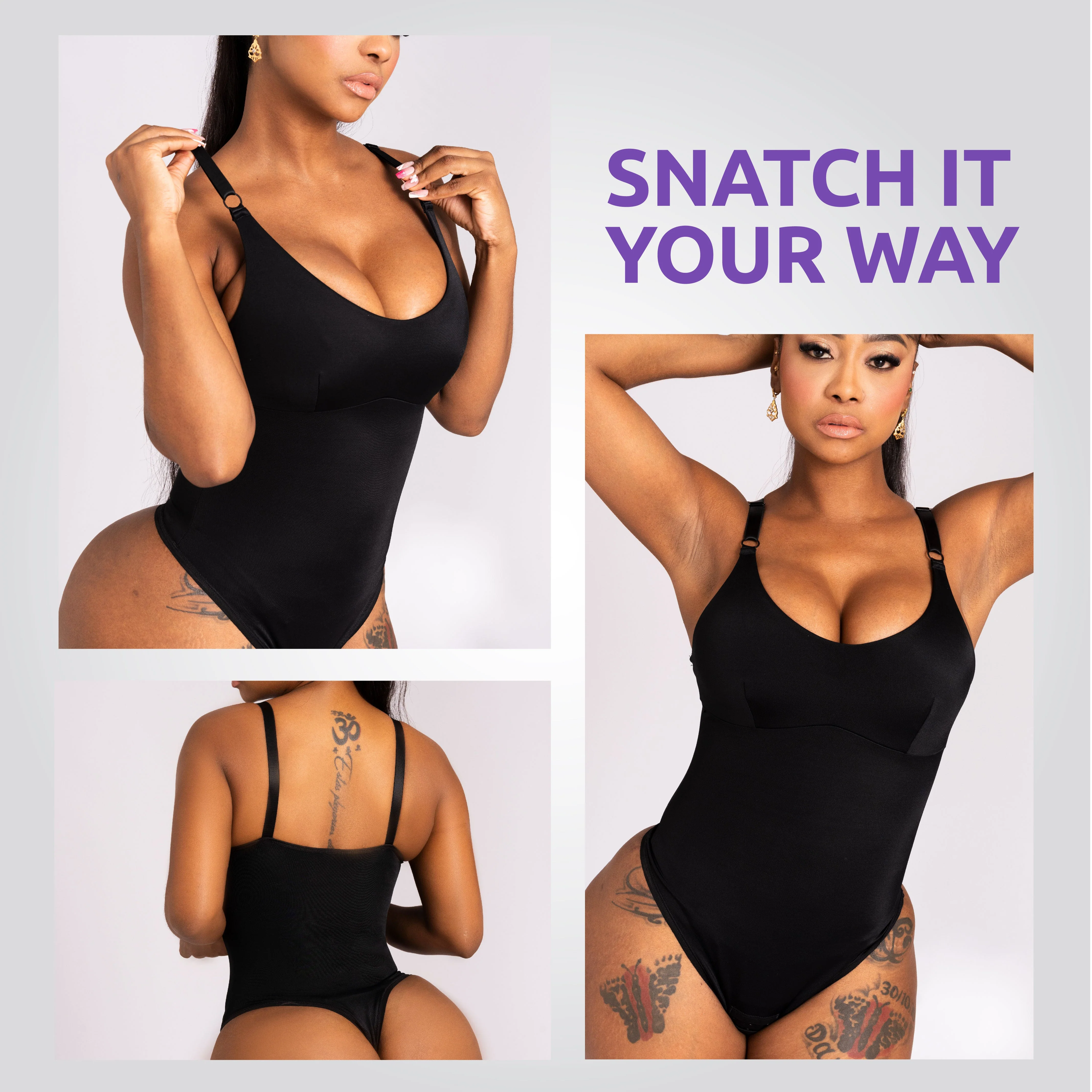 Snatched Body Bodysuit Tummy Control Thong Shapewear for Women - Image 9