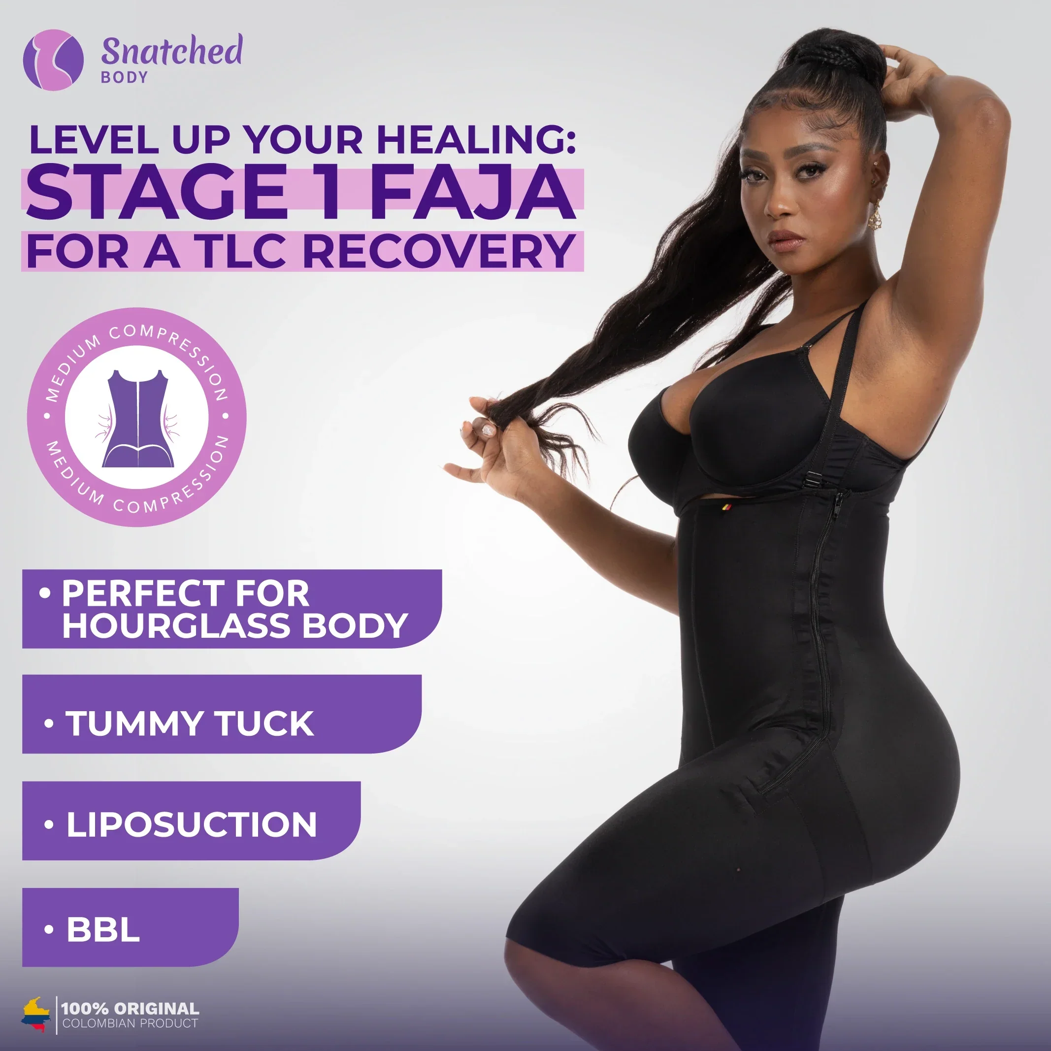 Snatched Body Post Surgery BBL Stage 1 Faja for Guitar Body Shapes - Image 6