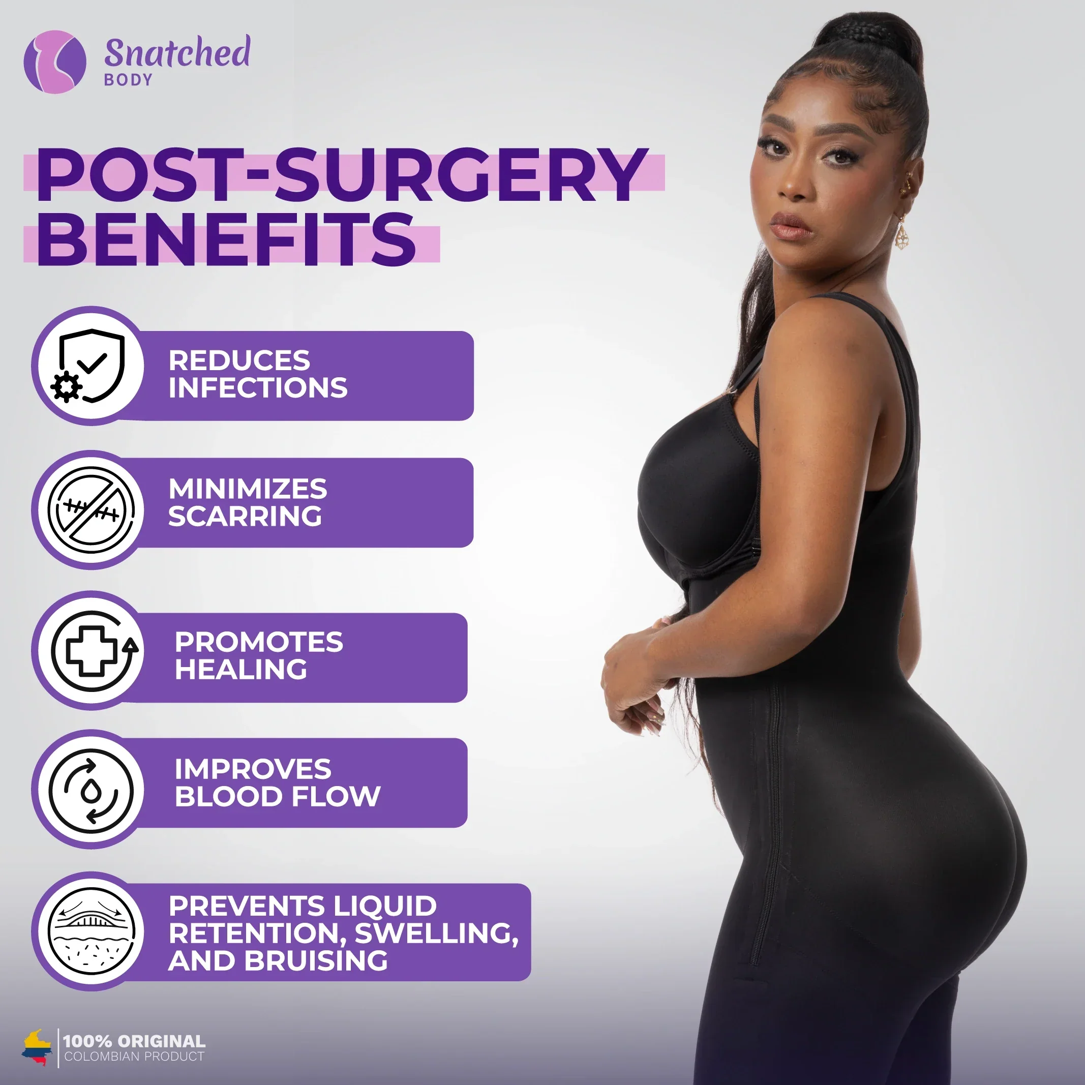 Snatched Body Post Surgery BBL Stage 1 Faja for Guitar Body Shapes - Image 8